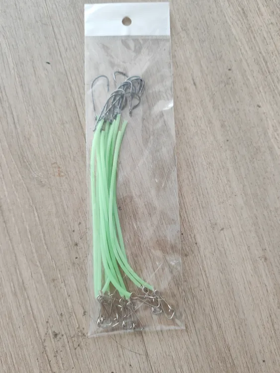 鳗鳞钩防缠绕鳗林钩带别针一包10个钩2/0号