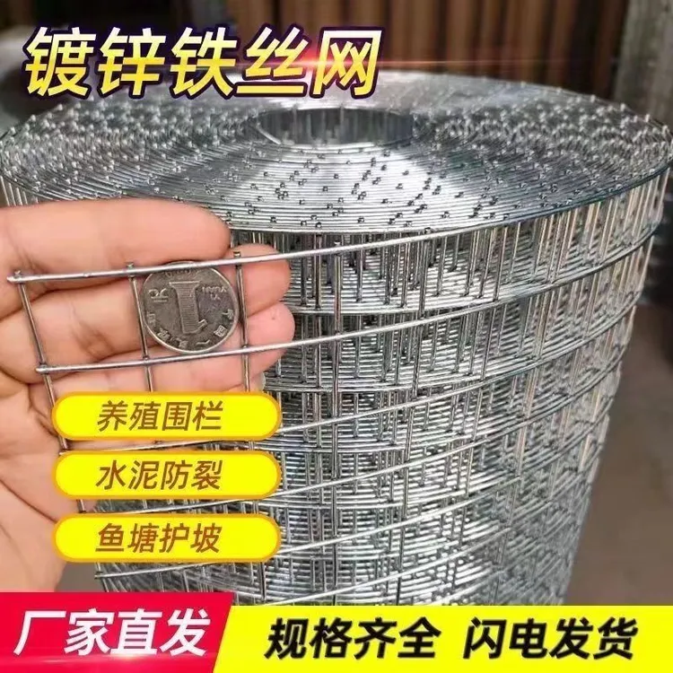 镀锌铁丝网牛羊围栏防锈鸡鸭菜园防护隔离护栏网水泥防裂养殖网格