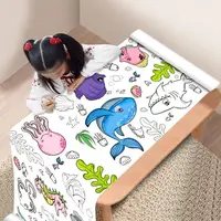 儿童涂鸦画卷填色绘画画纸长画卷幼儿园宝宝涂色画布可贴墙涂色本