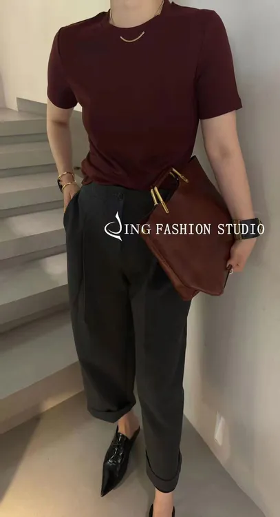 《百万裤》JING2春款0701高腰直筒裤宽松百搭阔腿长裤垂感休闲裤