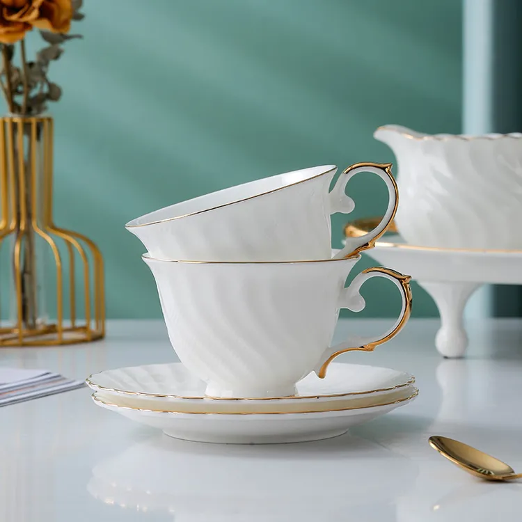 INGRI英格丽 「海宝白色」欧式陶瓷高档家用精致简约杯碟壶咖啡杯