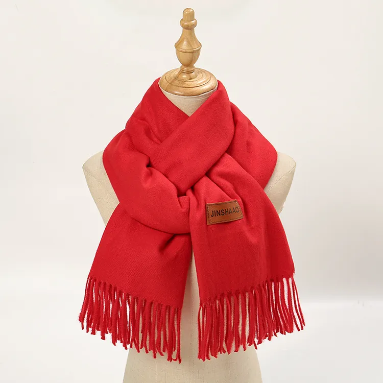 本命年中国红围巾公司年会开门红开业典礼聚会活动红色围脖