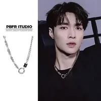 钛钢项链 小众轻奢拼接项链男女潮甜酷辣妹高级感情侣百搭配饰男