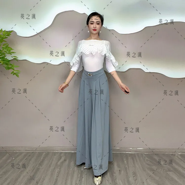 【英之飒】728裙裤阔腿裤舞蹈裤舞裤舞蹈水兵舞吉特巴舞服点帕斯