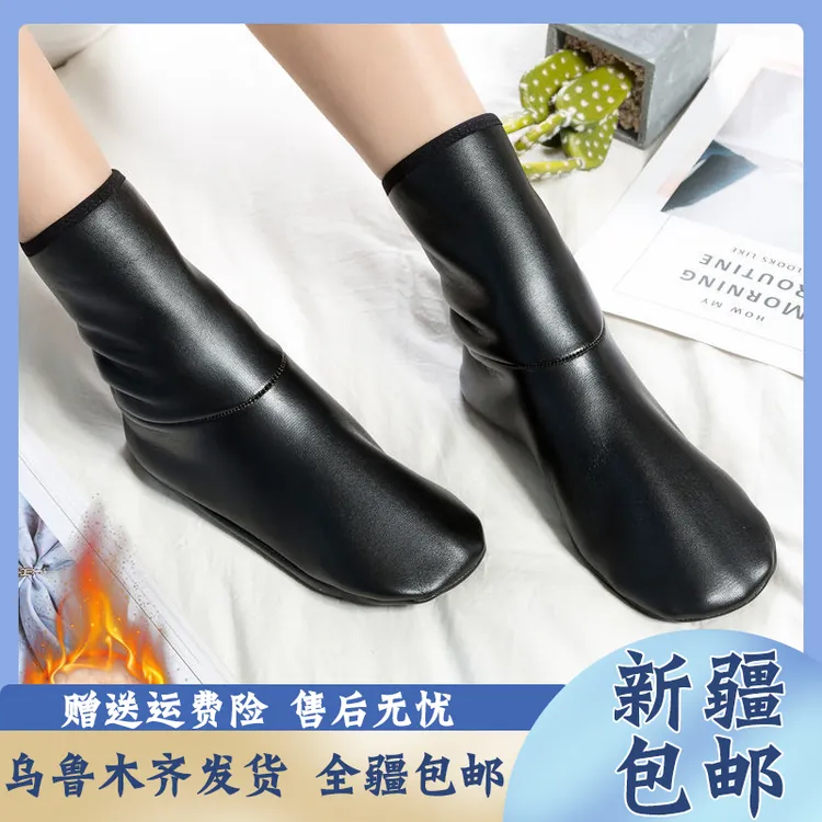 【新疆包邮】地板袜成人女防滑底大人室内袜套加绒高筒加厚皮袜时尚