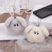 【小猪头】可爱獭兔毛包包挂件汽车钥匙扣节日礼物毛绒公仔手机挂饰