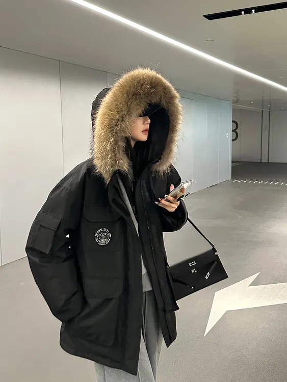 派克服女冬款工装派克服棉服女学生冬季2024新款小个子加厚棉服潮