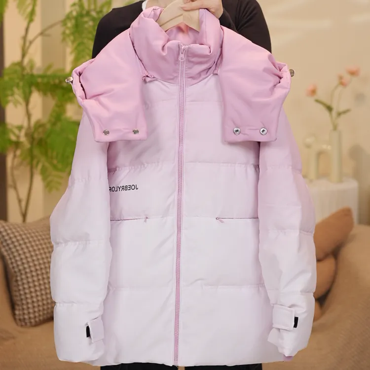 女大童棉服冬季外套加厚洋气青少年初高中生连帽棉袄保暖冬装棉衣