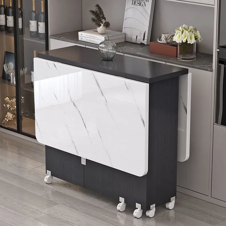 【特价】折叠餐桌小户型家用多功能可移动伸缩简易长方形吃饭桌子