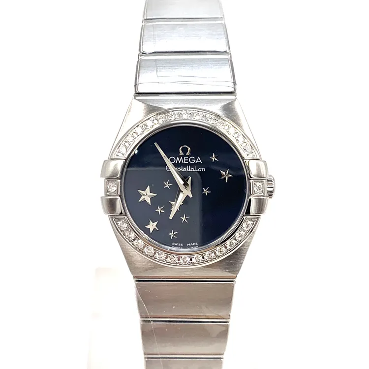 99新 Omega/欧米茄 星座/原镶钻/石英/表径24mm/女表