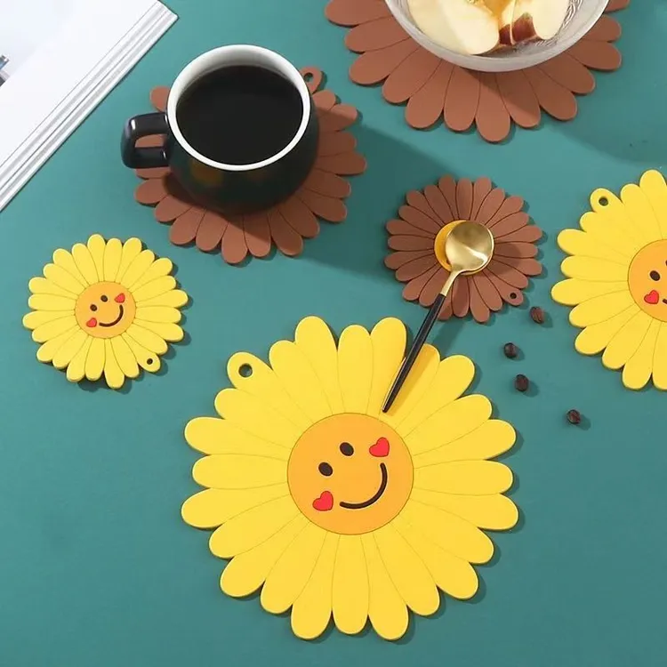 【笑脸隔热垫】向日葵餐桌隔热垫餐垫盘垫家用防烫隔热碗垫茶杯垫