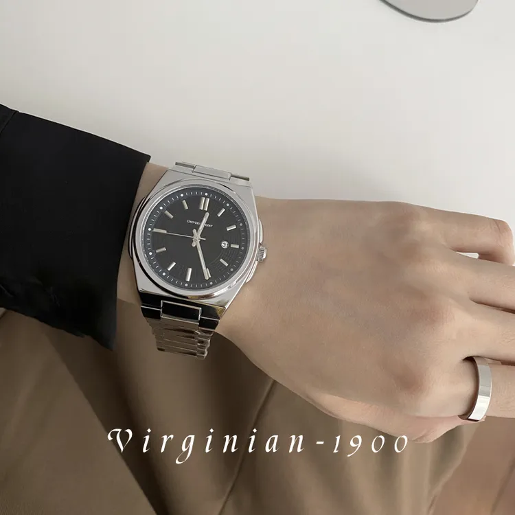 【Virginian1900】时尚简约日历防水高级感气质夜光男女士情侣手表商品图