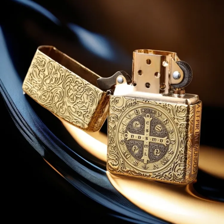 ZIPPO/之宝打火机蚊版康斯坦丁-恶灵挽歌五面黄铜盔甲打火机DYJ1