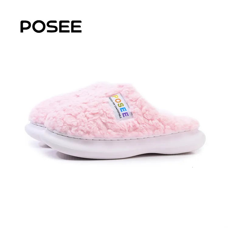 朴西2023新款棉拖鞋女冬季室内居家用保暖防滑厚底踩屎感毛绒棉拖