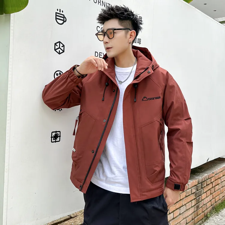 秋冬新款男士连帽外套加厚二棉百搭防风潮流时尚新款上衣保暖户外