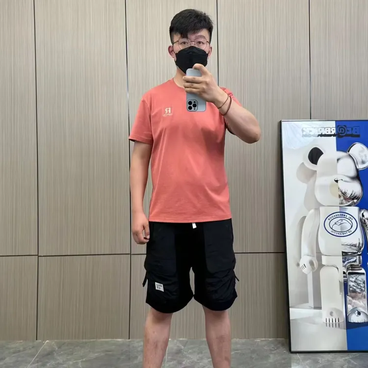 新款男士圆领短袖T恤男 索罗娜刺绣百搭冰丝感棉内搭半袖男女同款