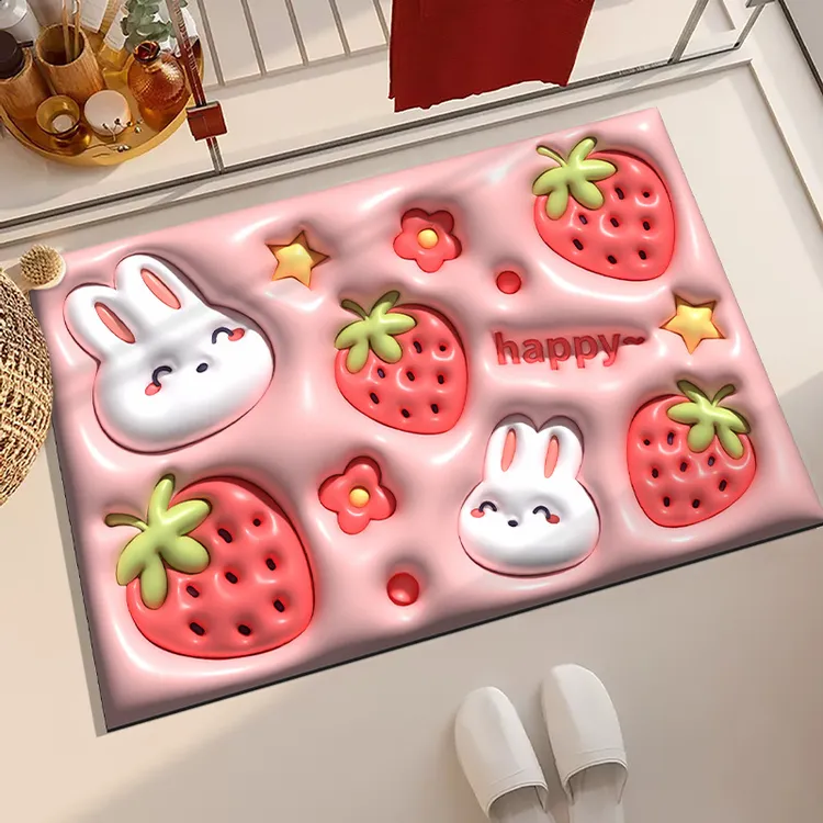 【新疆包邮】浴室门口吸水3D地垫防滑垫耐磨速干脚垫洗手间地垫防摔