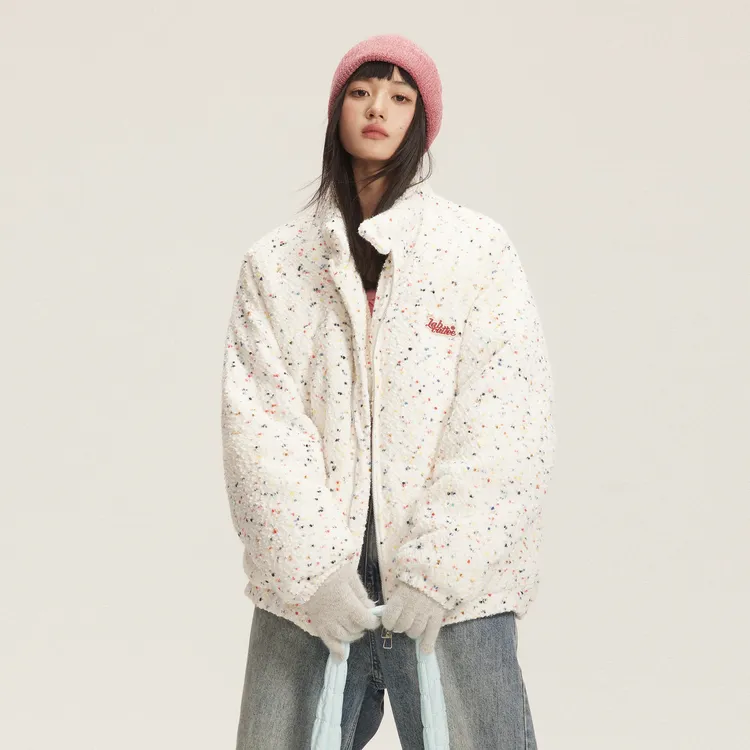 小香风冬季复古潮流立领棉服女宽松保暖外套时尚休闲棉衣男情侣