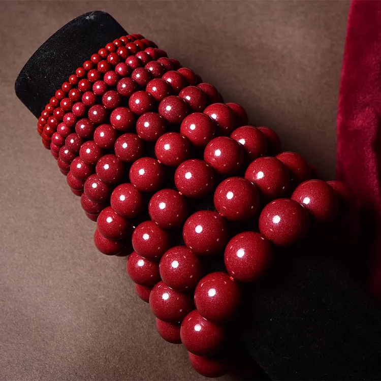 高含量紫金沙光珠素圈散珠diy情侣手链手串礼物（6mm、8mm、10mm）