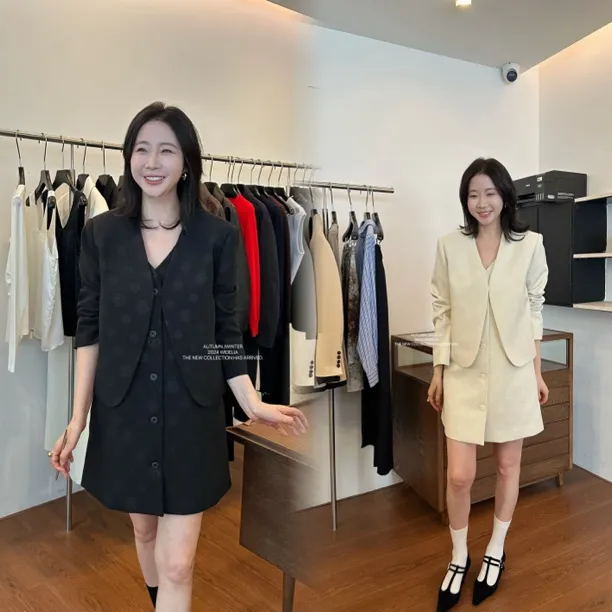 widelia气质小香套装裙9055秋季新款轻奢名媛风西装外套连衣裙女
