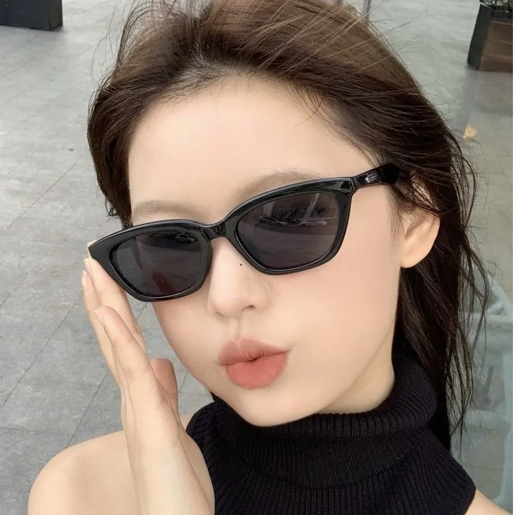 王嘉尔同款金属铰链时尚潮流太阳眼镜小框猫眼男女士凹造型墨镜