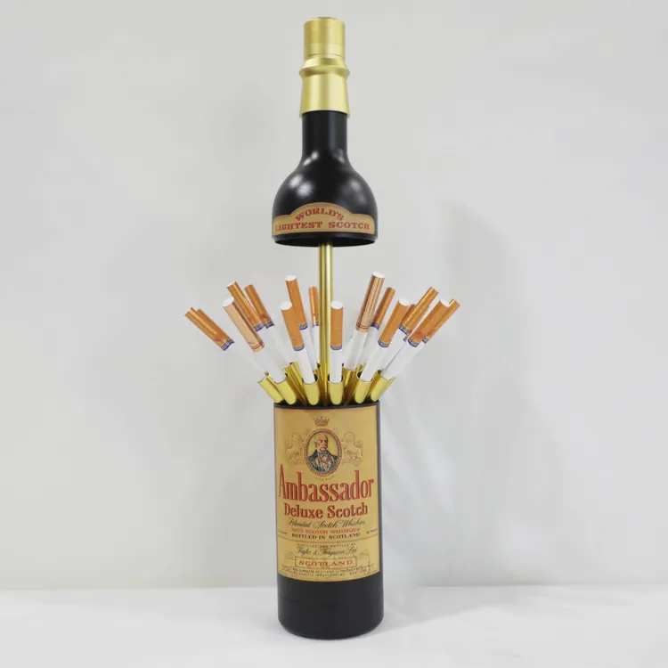 (酒类造型打火机合集)高档红酒瓶烟盒煤油打火机二合一抽拉式高档