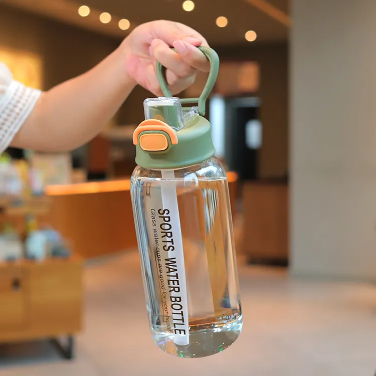 吨吨杯玻璃杯高硼硅玻璃健身超大健身超大简约大容量防摔大肚杯