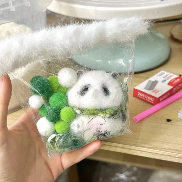 手工制作小熊猫解压硅胶捏捏玩具食品级硅胶有瑕疵介意勿拍