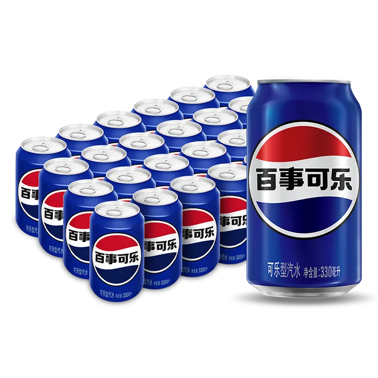 百事可乐 330ml*24罐(24罐与4*6罐装随机发) 经典罐