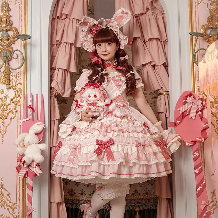 【蝴蝶结小兔】现货秒发原创正品花与珍珠匣&青木美沙子联名款裙子