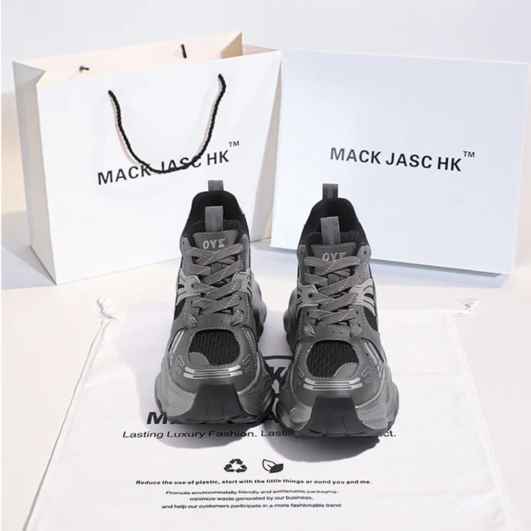 香港MACKJASCHK厚底2024春新款超高跟13CM运动内增高百搭老爹鞋女