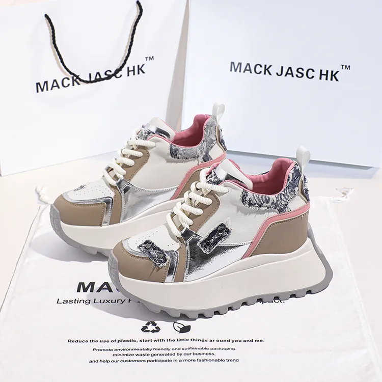 香港MACKJASCHK内增高老爹鞋2024春季新款厚底小个子阿甘运动鞋女