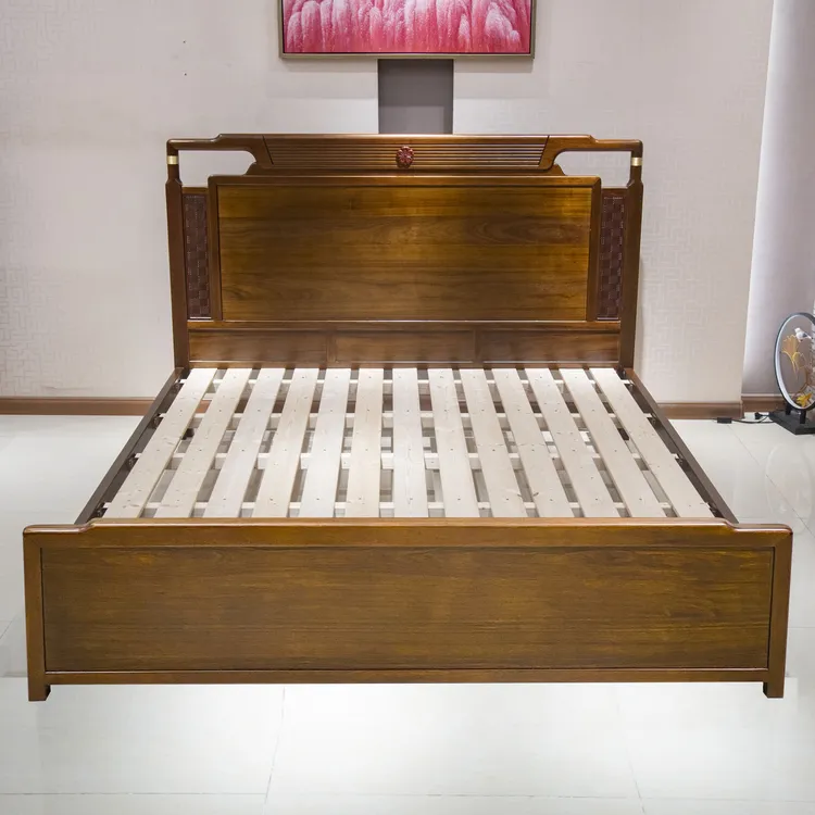 堂哥唯唯推荐- 梅花素面大床 实木大床 1.8米*2.0米