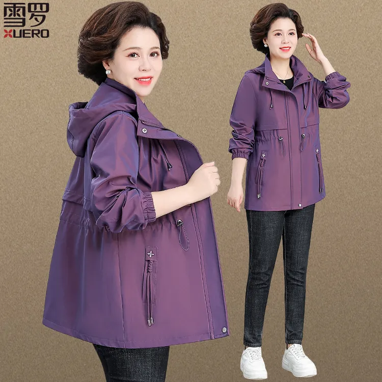 贵夫人春秋外套40岁50中老年妈妈洋气品牌风衣中年妇女春秋款上衣