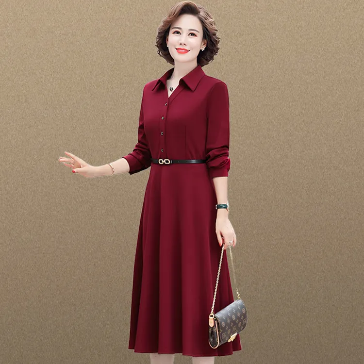 喜婆婆婚宴装高贵连衣裙2025新款中老年女装秋装婚礼结婚妈妈礼服
