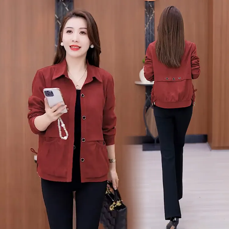 休闲短外套女2024秋季新款韩版宽松显瘦小个子百搭短款夹克上衣潮