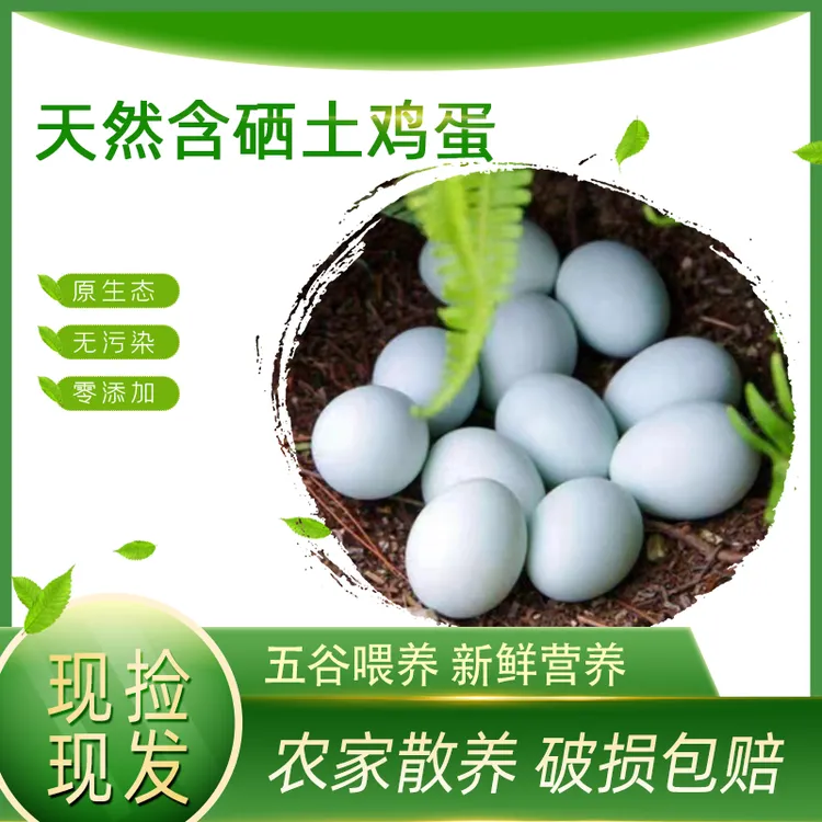 恩施五黑绿壳乌鸡蛋土鸡蛋林下散养跑山鸡蛋新鲜蛋现捡现发