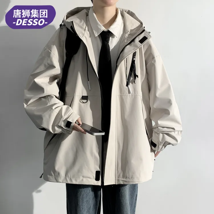唐狮集团DESSO男士夹克外套春秋季痞帅宽松男款上衣秋冬休闲男装