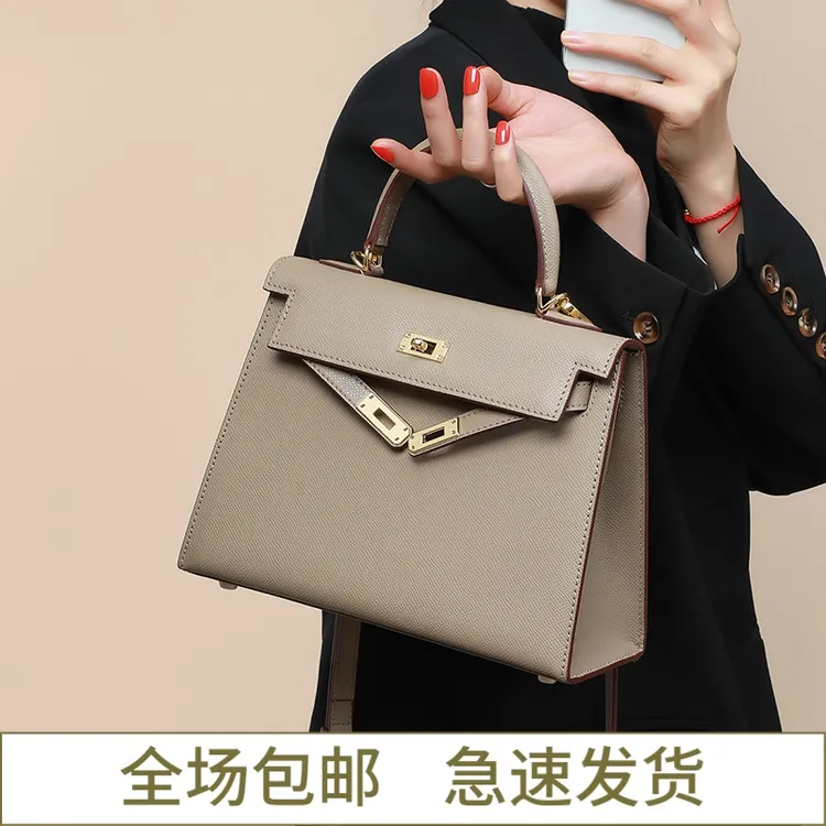 Viney真皮包包女包2025新款简约通勤手提包生日新年礼物送女生