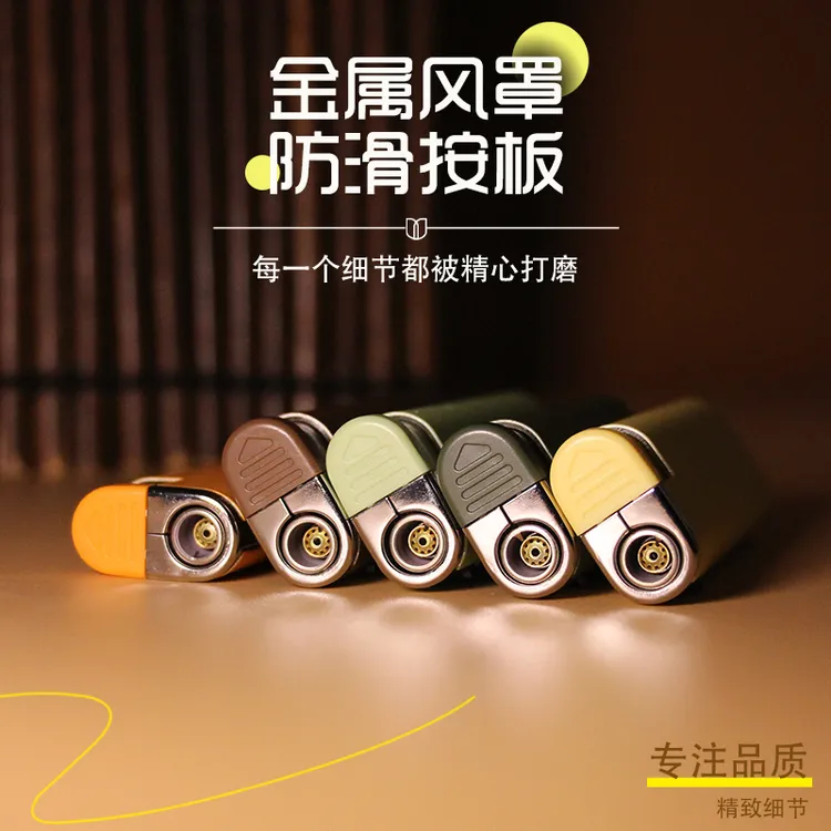 幸运猪A28金属直冲防风打火机刻字定制订做广告家用个性送男友