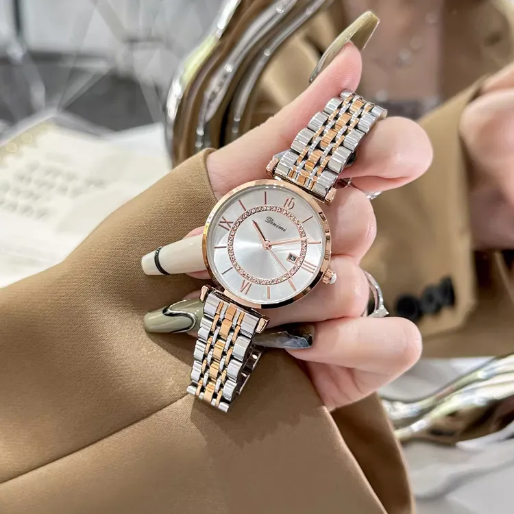 时尚气质轻奢经典百搭精致原装摩天轮女表防水日历手表女款腕表