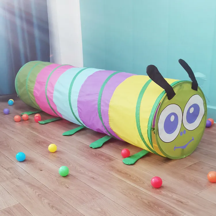 儿童爬行通道毛毛虫彩虹隧道筒宝宝幼儿户外体育体感训练钻洞玩具
