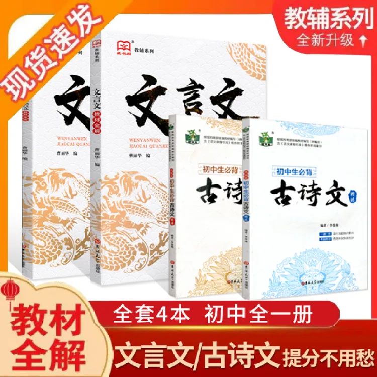 初中生文言文古诗词教材解读全解全练2册七八九年级考点解析人教