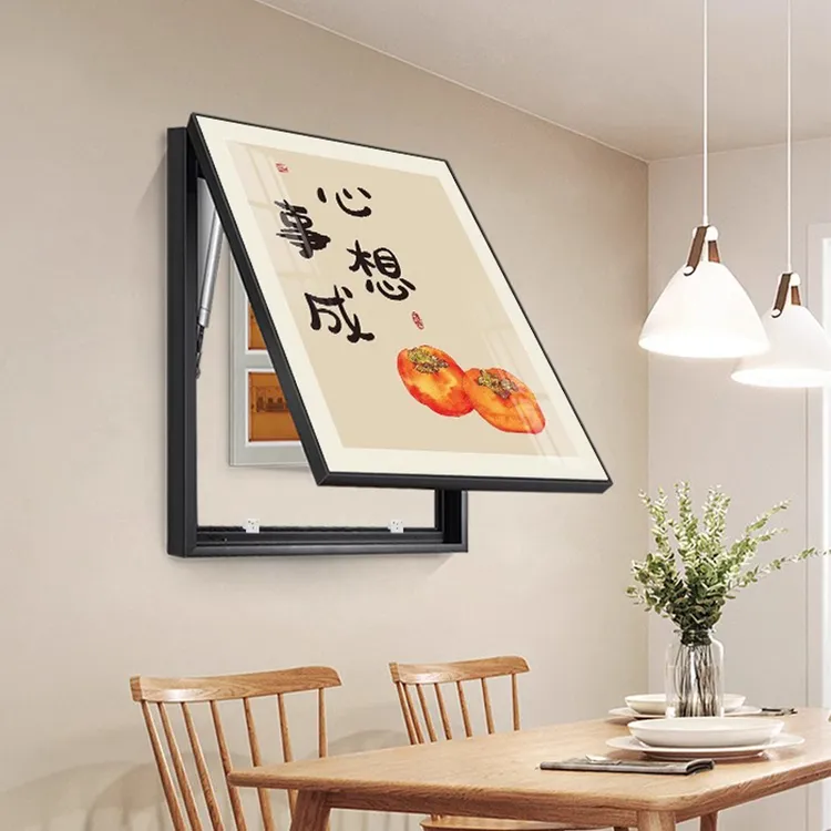 新中式电表箱装饰画竖版暖居开关盒遮挡挂画免打孔配电箱电闸盒