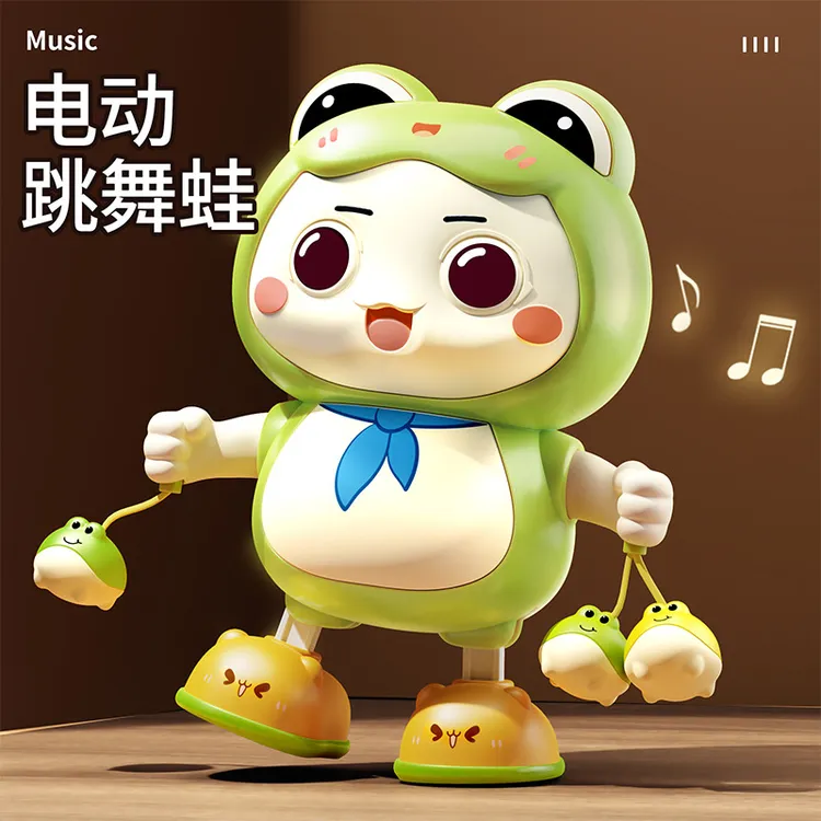 儿童青蛙婴儿跳舞抬头训练机器人玩具炫酷早教机2男女孩0-3岁礼物