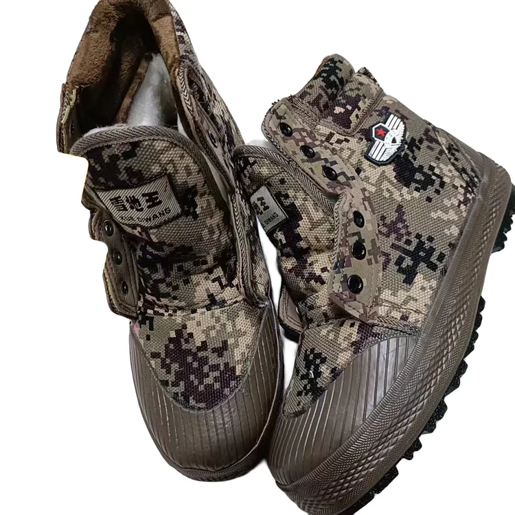 18-8冬季防寒保暖大棉鞋防滑加绒迷彩户外加厚耐磨