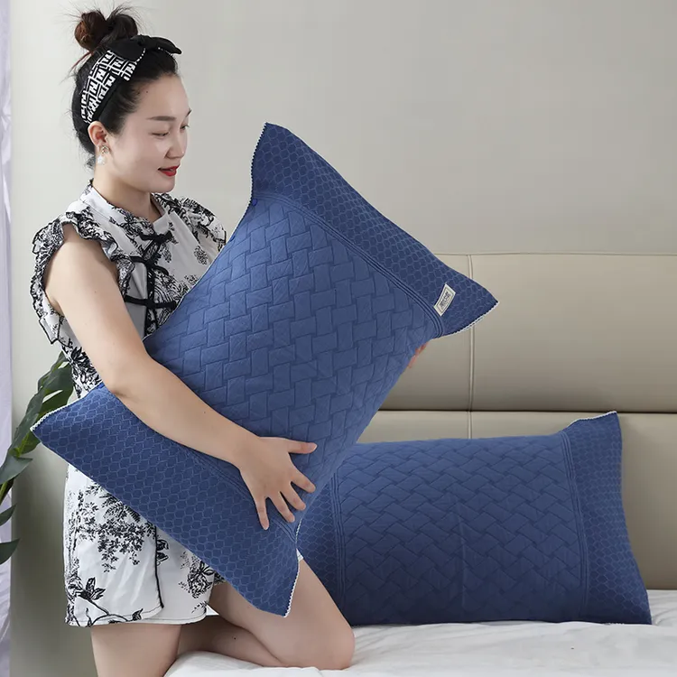 纯棉枕巾一对可固定防滑落枕头巾透气吸汗盖巾适合48*74枕头使用