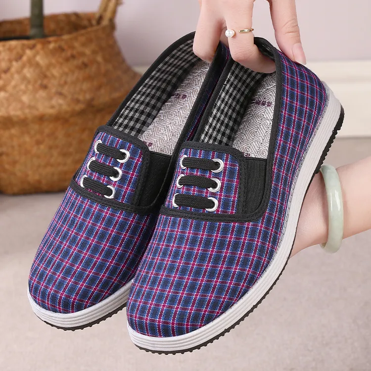 老北京女布鞋休闲帆布女鞋防滑耐磨平底单布鞋妈妈工作鞋奶奶鞋子