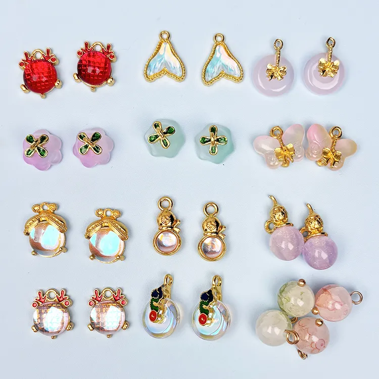 26个彩色DIY手作挂件手工编织吊坠平安扣吊坠饰品手工diy配件项链