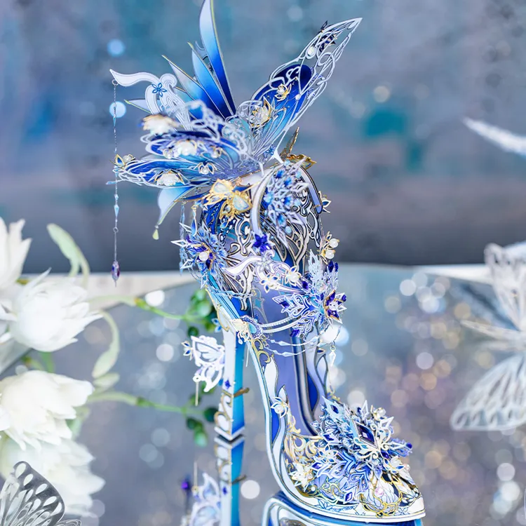 艺模雪之恋魔法水晶鞋立体金属拼装模型细节爱莎芙宁娜摆件送女友